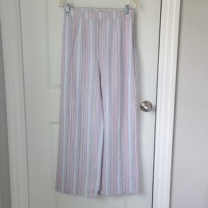 Forever 21 Multi-Color Striped Wide Leg Pants - Size Medium